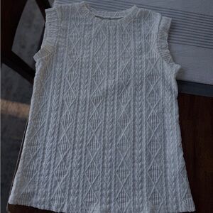 Sleeveless White Kids Top
